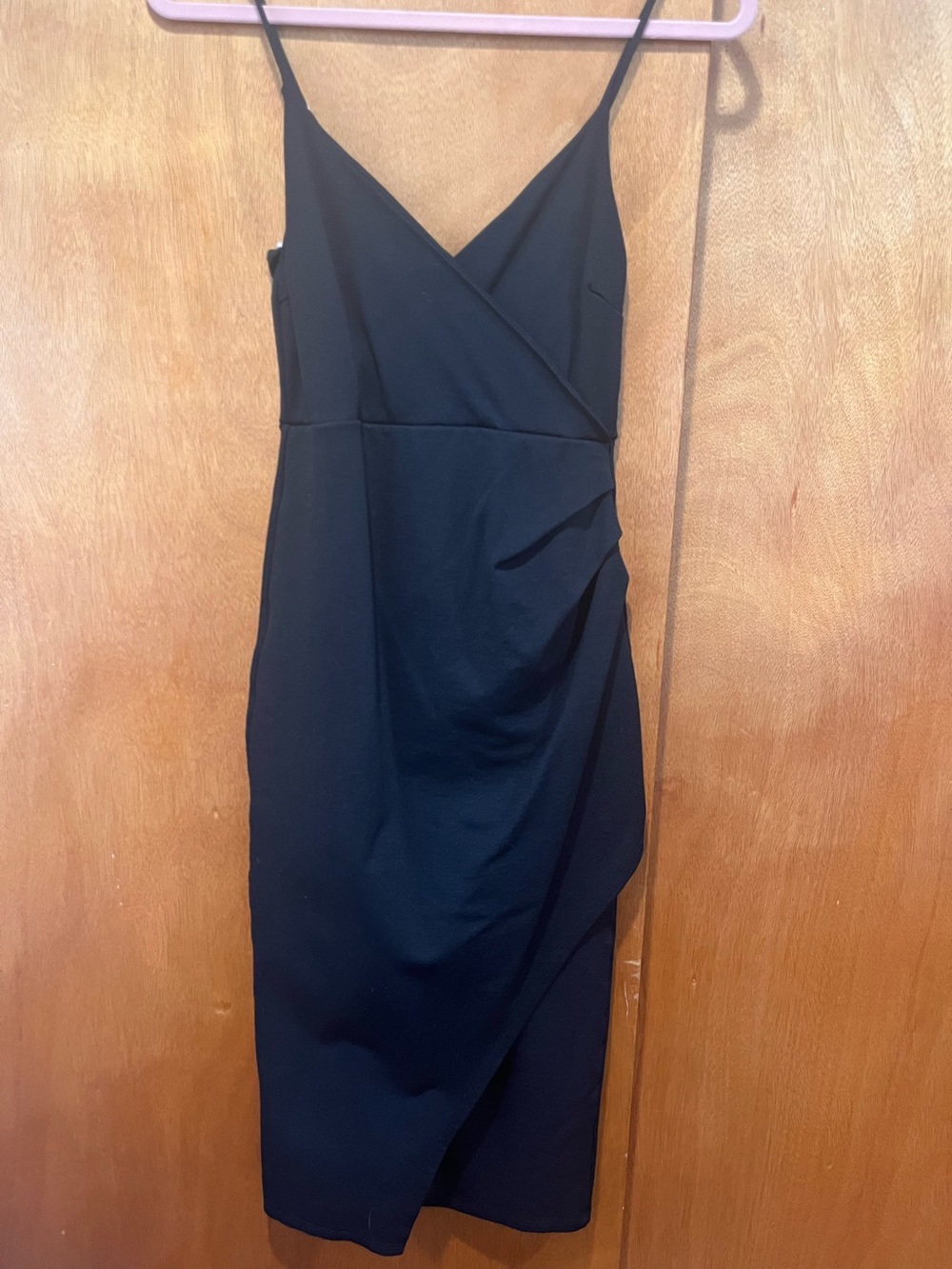 Lulus Classic Black Slip Dress with V-Neck and Adjustable Spaghetti Straps